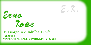 erno kope business card